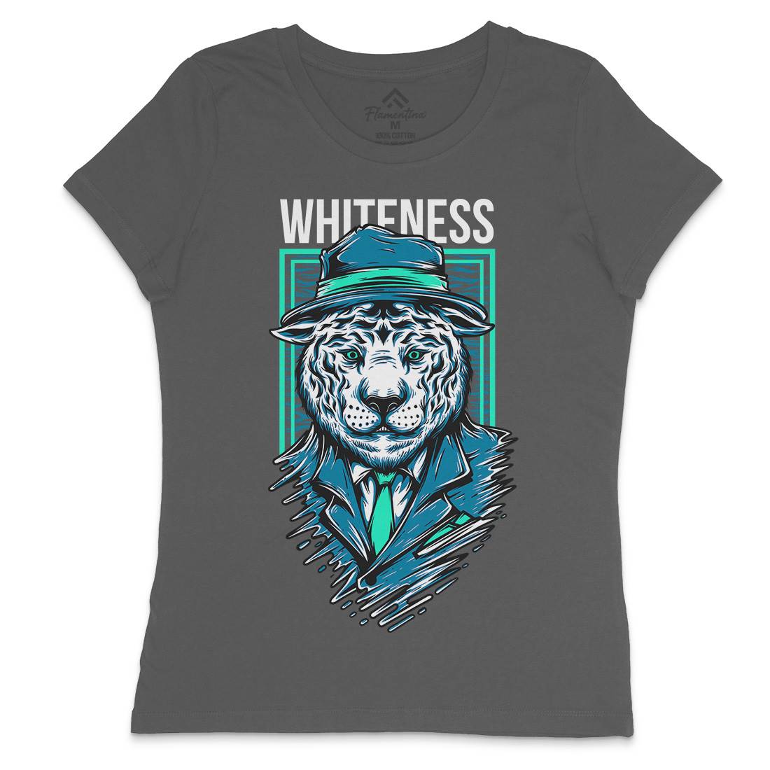 Whiteness Womens Crew Neck T-Shirt Animals D879