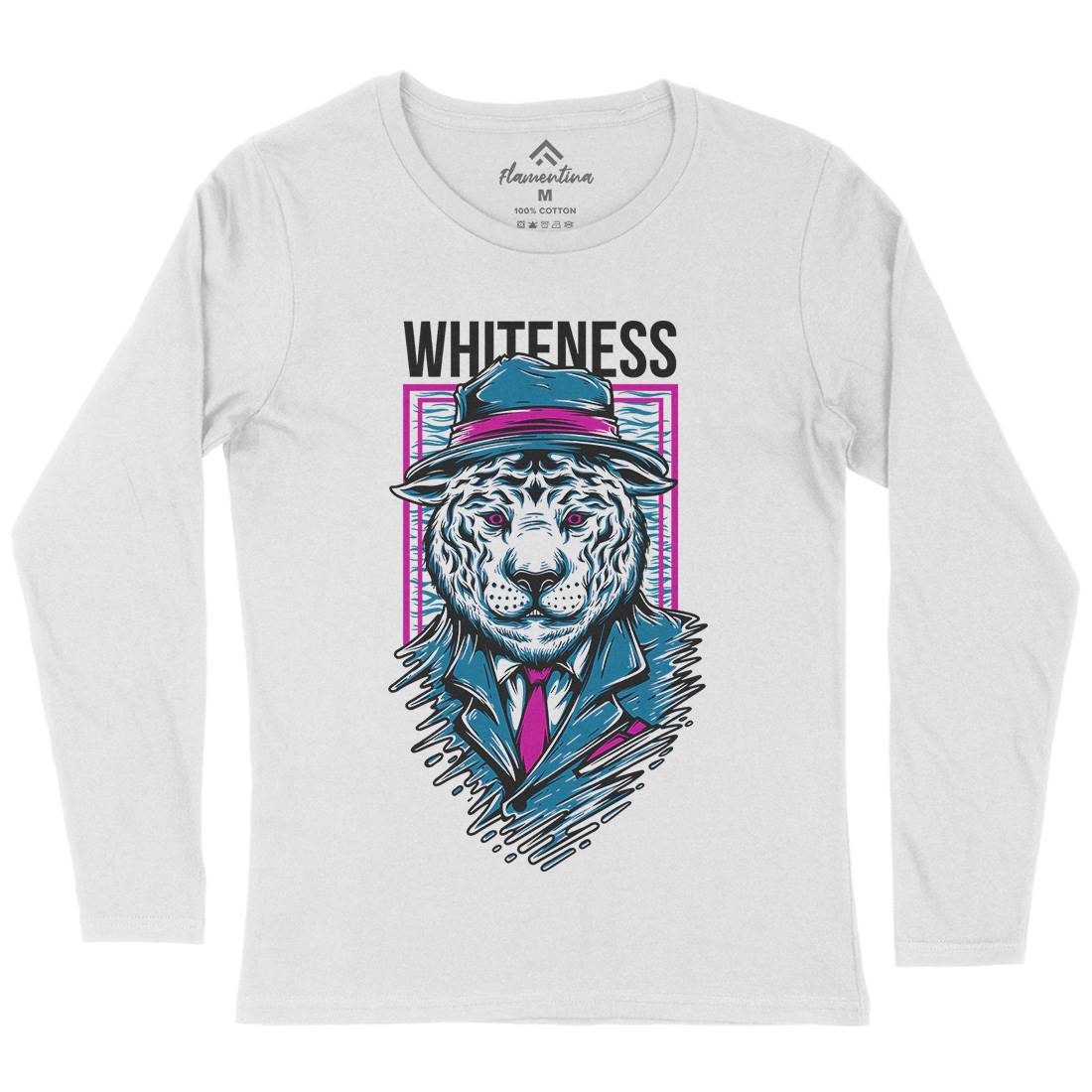 Whiteness Womens Long Sleeve T-Shirt Animals D879