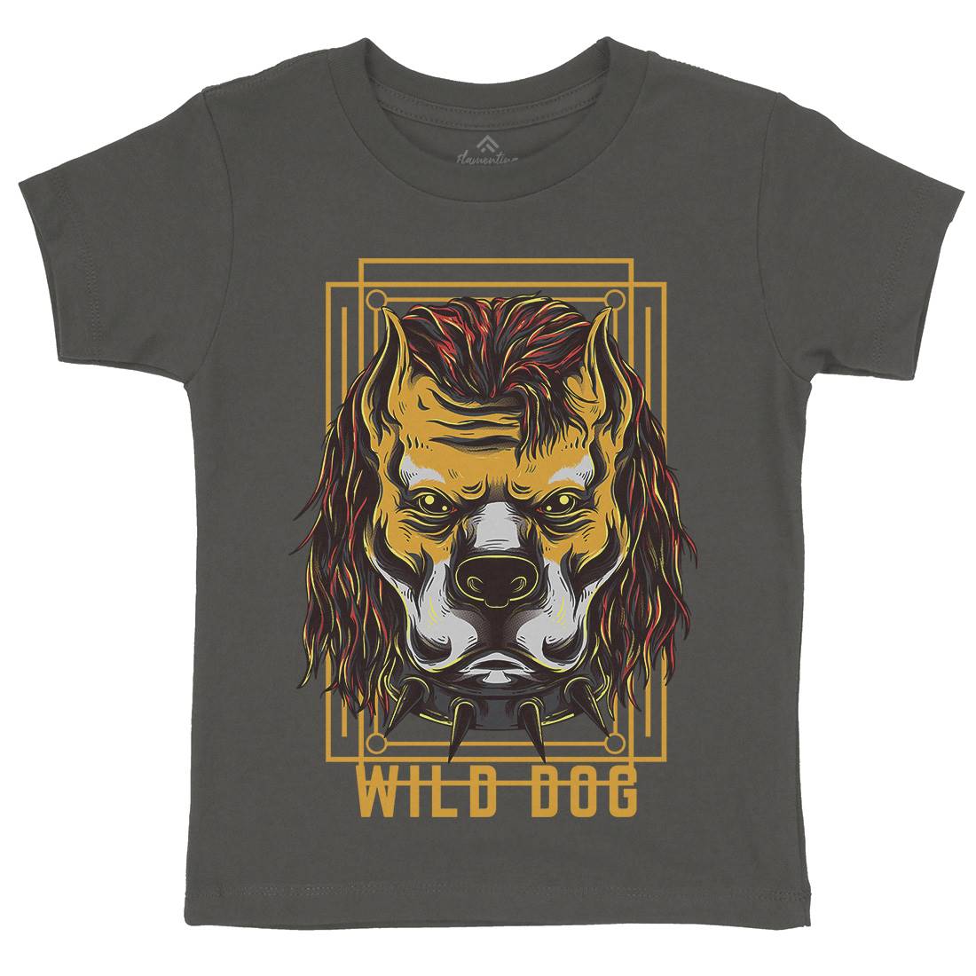 Wild Dog Kids Crew Neck T-Shirt Animals D880