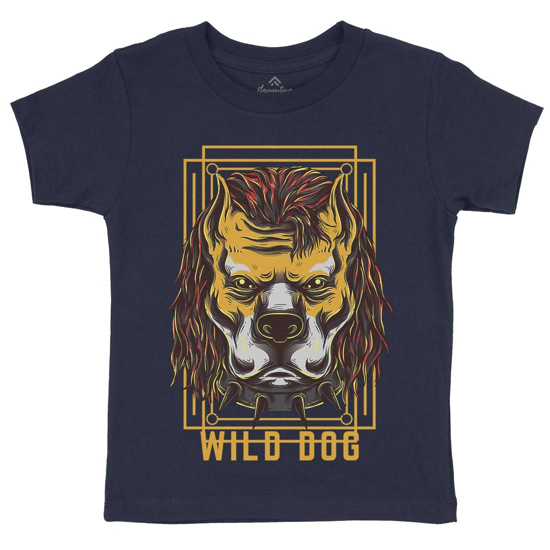Wild Dog Kids Organic Crew Neck T-Shirt Animals D880