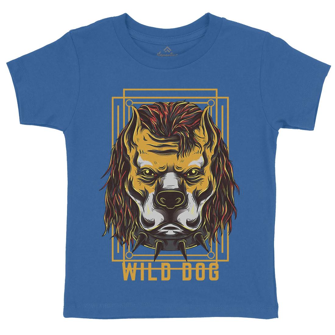 Wild Dog Kids Organic Crew Neck T-Shirt Animals D880