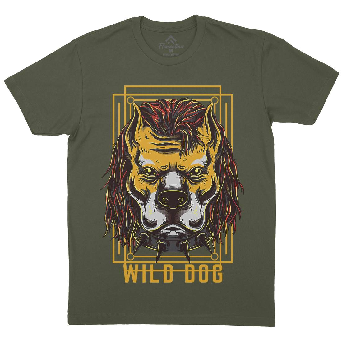 Wild Dog Mens Crew Neck T-Shirt Animals D880