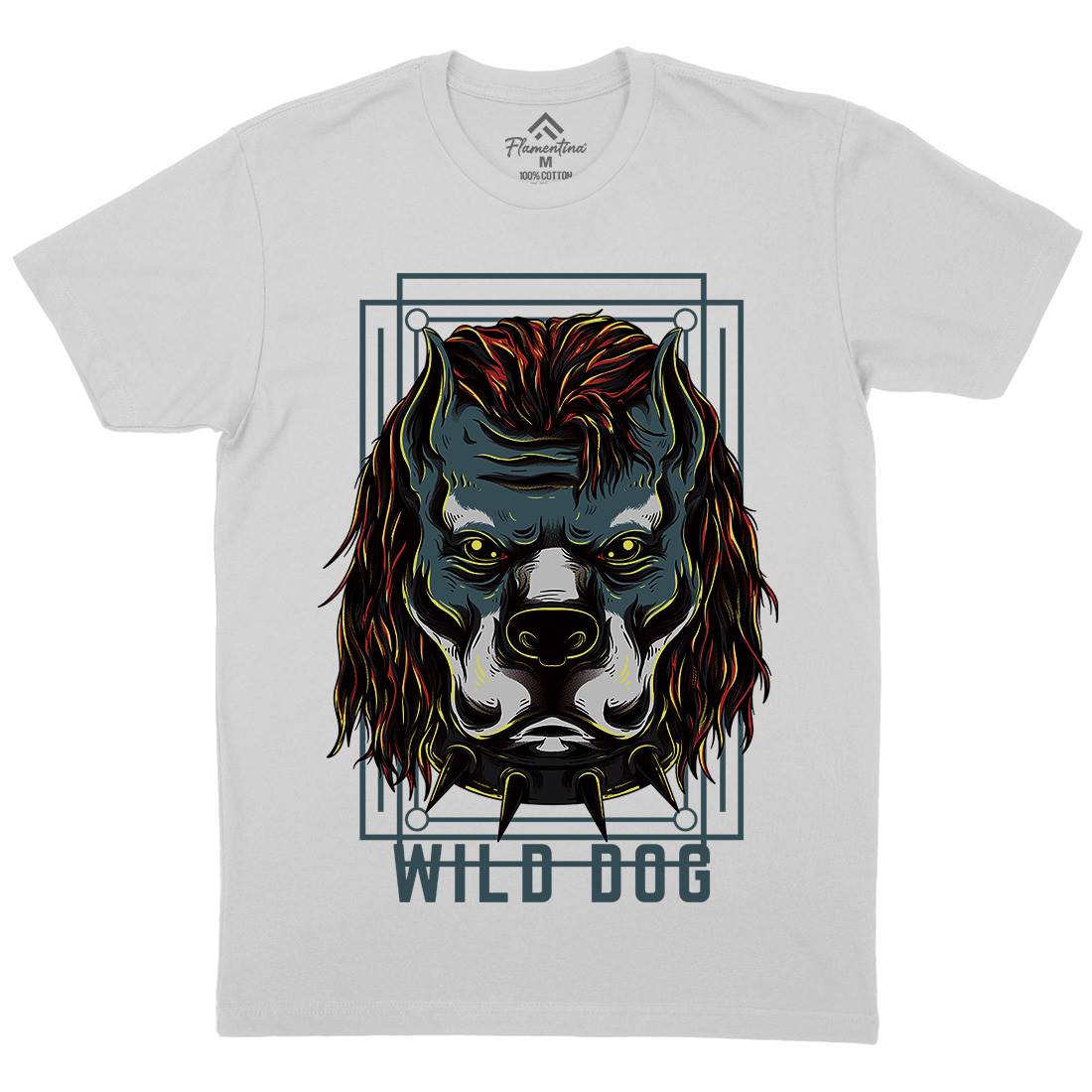 Wild Dog Mens Crew Neck T-Shirt Animals D880