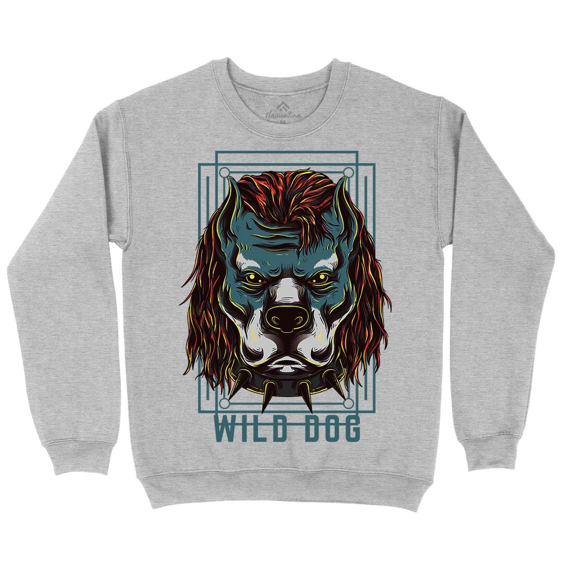 Wild Dog Kids Crew Neck Sweatshirt Animals D880