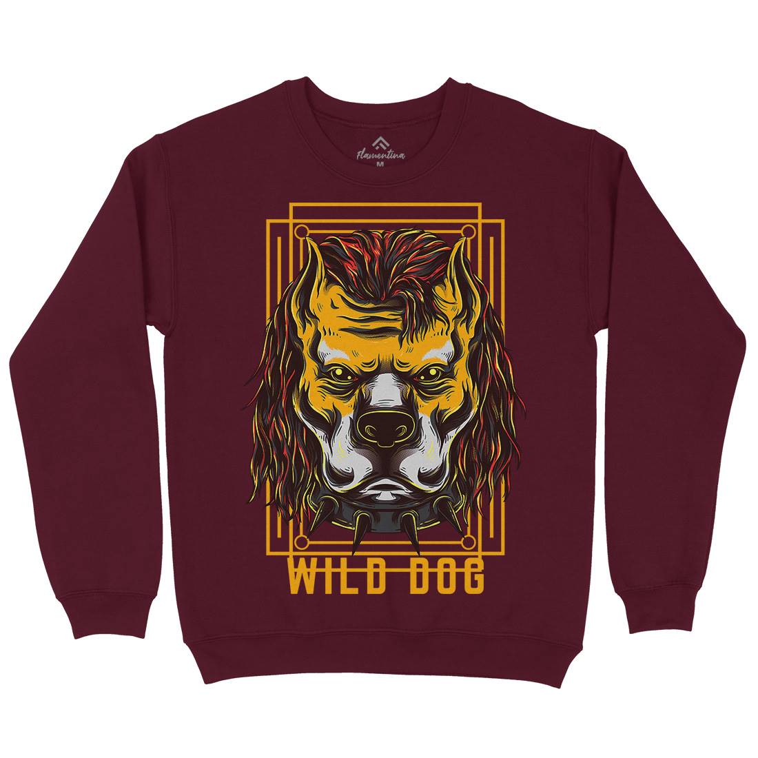 Wild Dog Mens Crew Neck Sweatshirt Animals D880