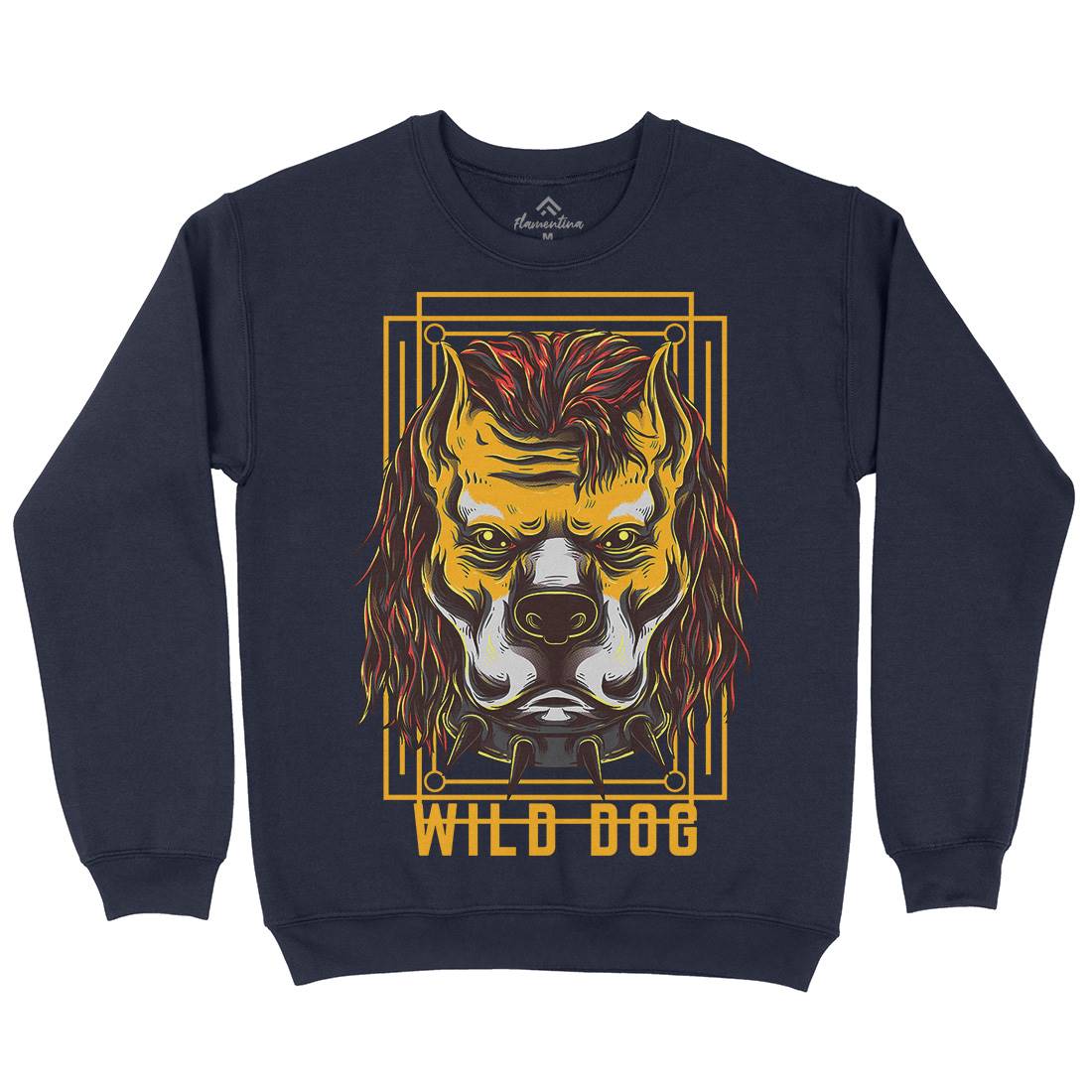Wild Dog Mens Crew Neck Sweatshirt Animals D880