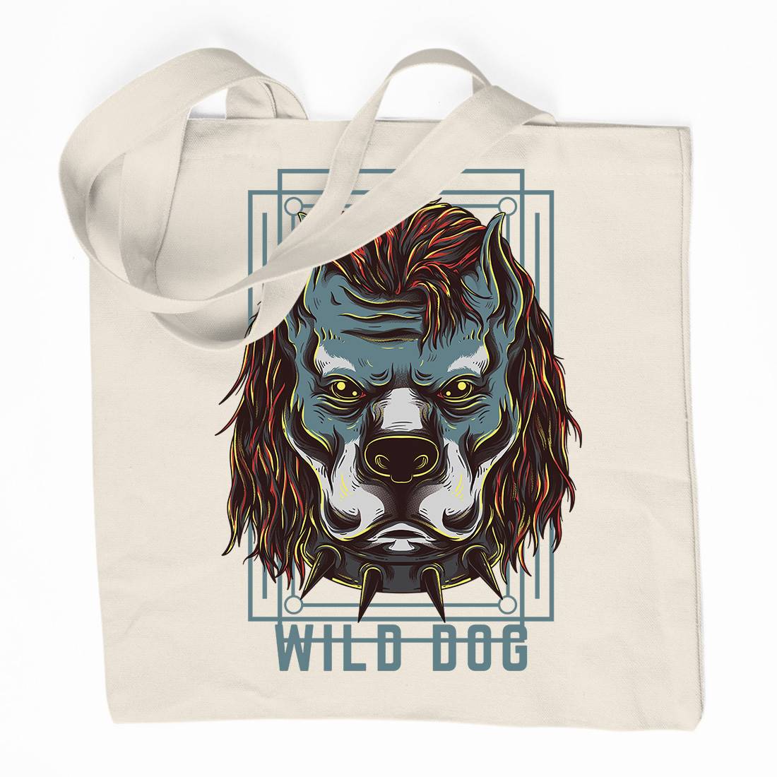 Wild Dog Organic Premium Cotton Tote Bag Animals D880