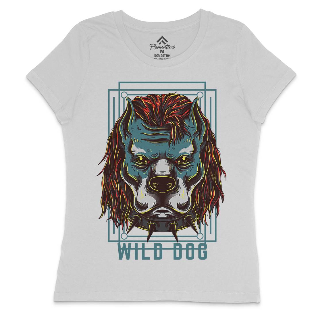 Wild Dog Womens Crew Neck T-Shirt Animals D880