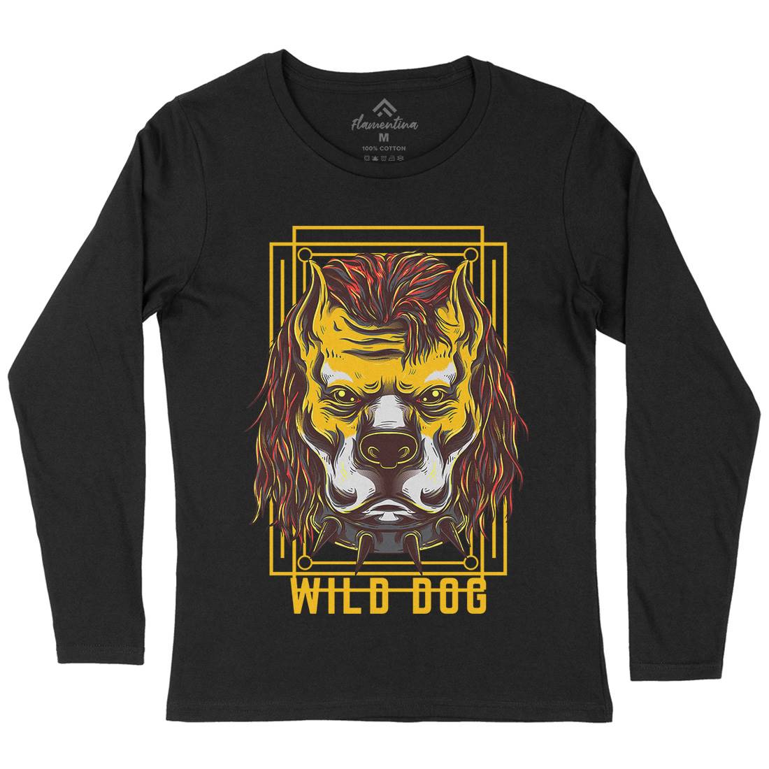 Wild Dog Womens Long Sleeve T-Shirt Animals D880