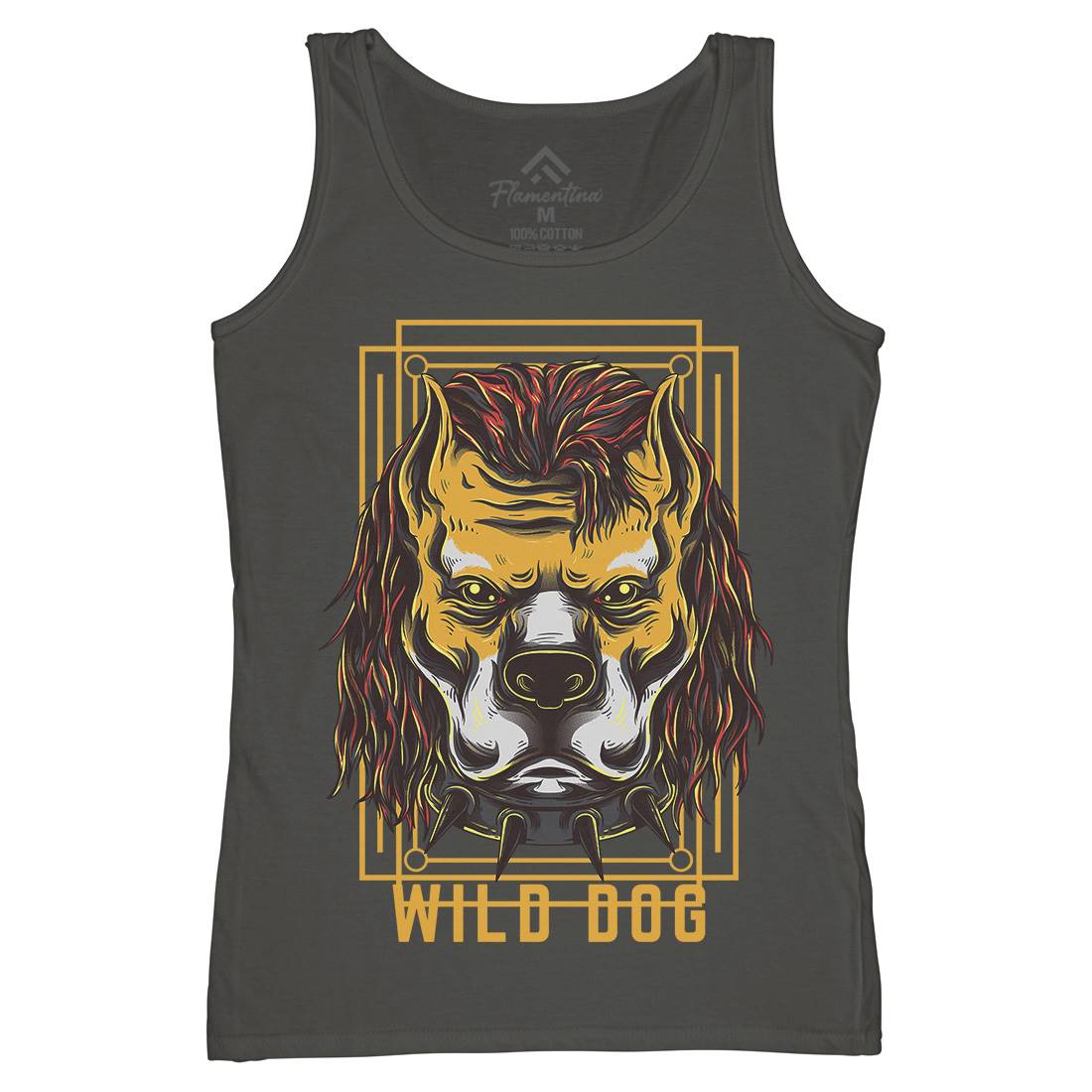 Wild Dog Womens Organic Tank Top Vest Animals D880