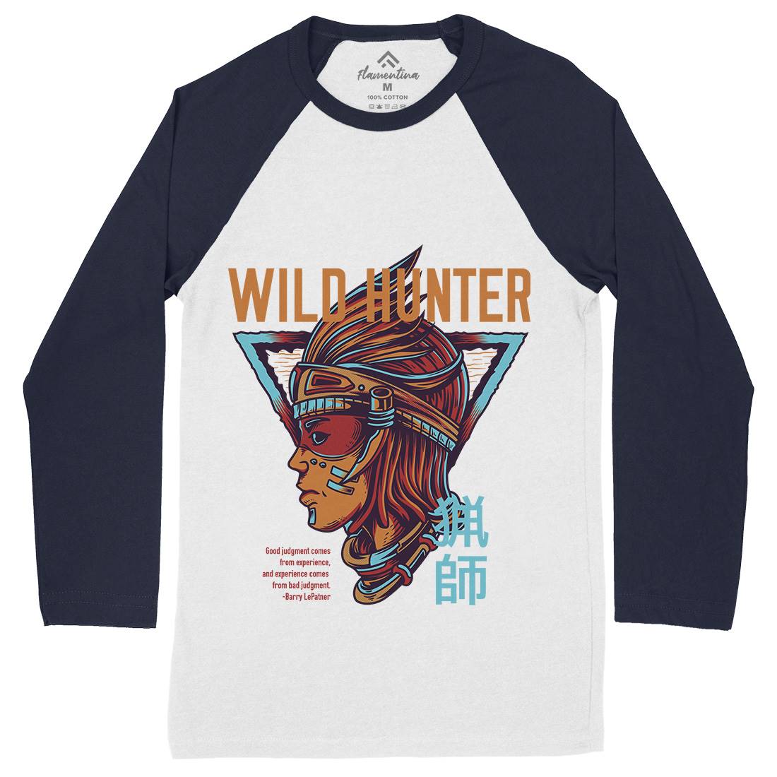 Wild Hunter Mens Long Sleeve Baseball T-Shirt Warriors D881