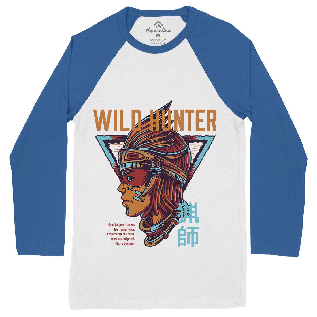 Wild Hunter Mens Long Sleeve Baseball T-Shirt Warriors D881
