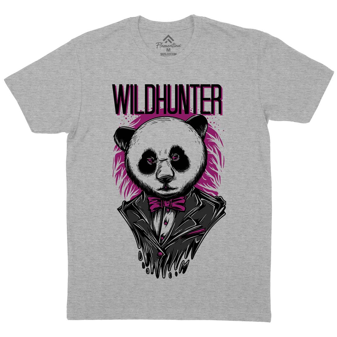 Wild Hunter Mens Organic Crew Neck T-Shirt Animals D882