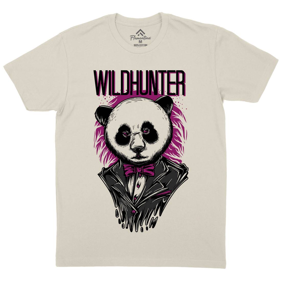 Wild Hunter Mens Organic Crew Neck T-Shirt Animals D882