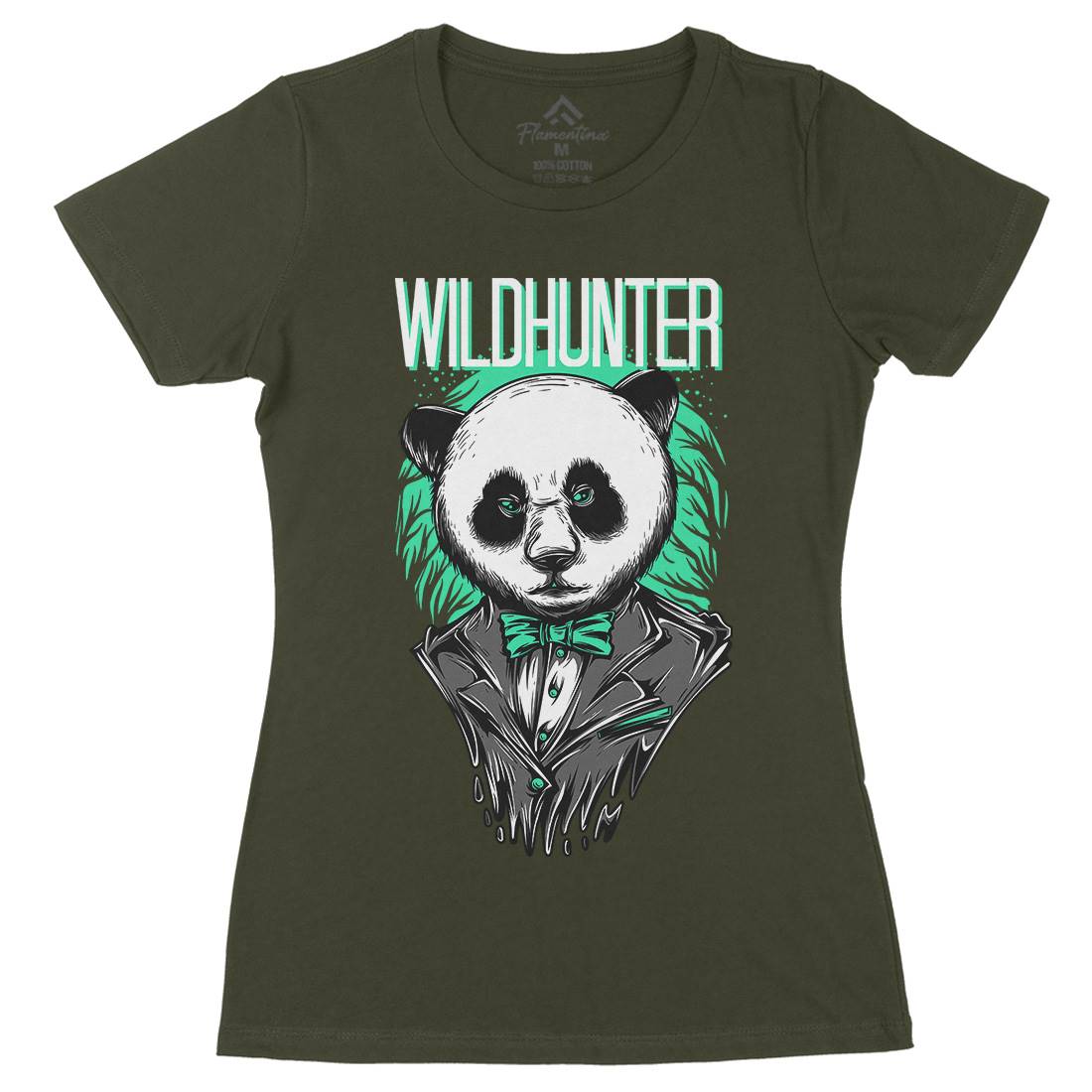 Wild Hunter Womens Organic Crew Neck T-Shirt Animals D882