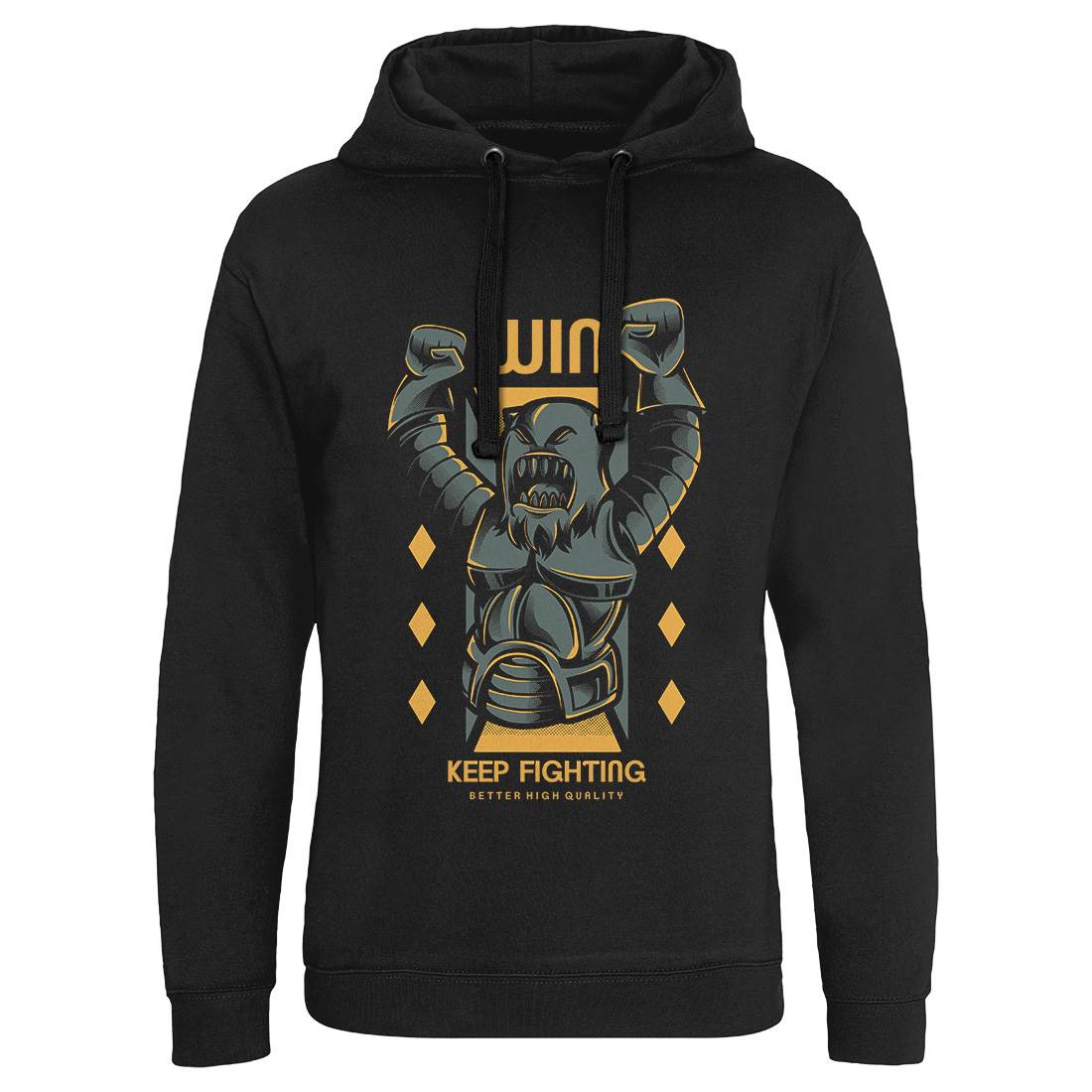 Win Fight Mens Hoodie Without Pocket Warriors D883