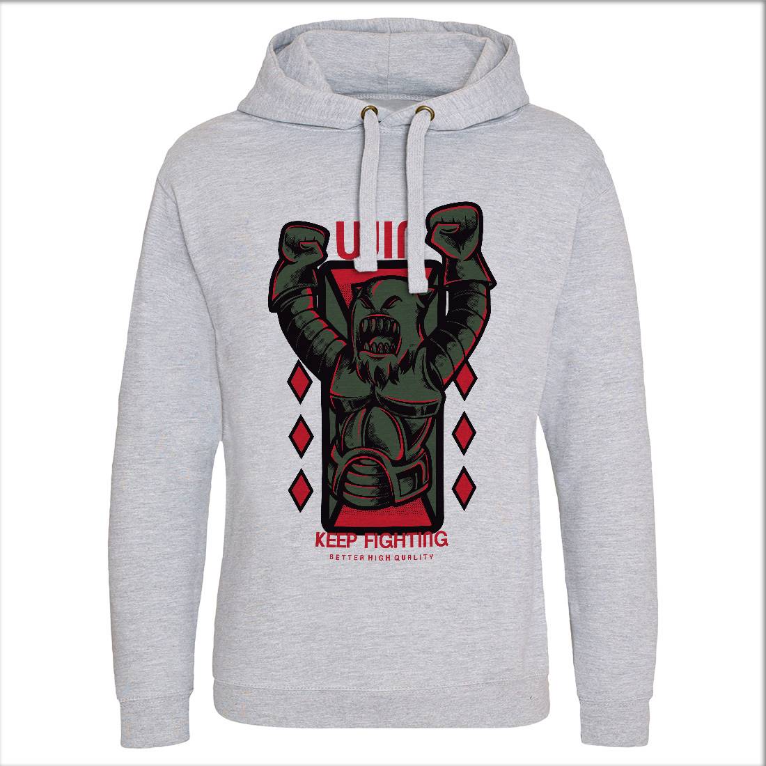 Win Fight Mens Hoodie Without Pocket Warriors D883