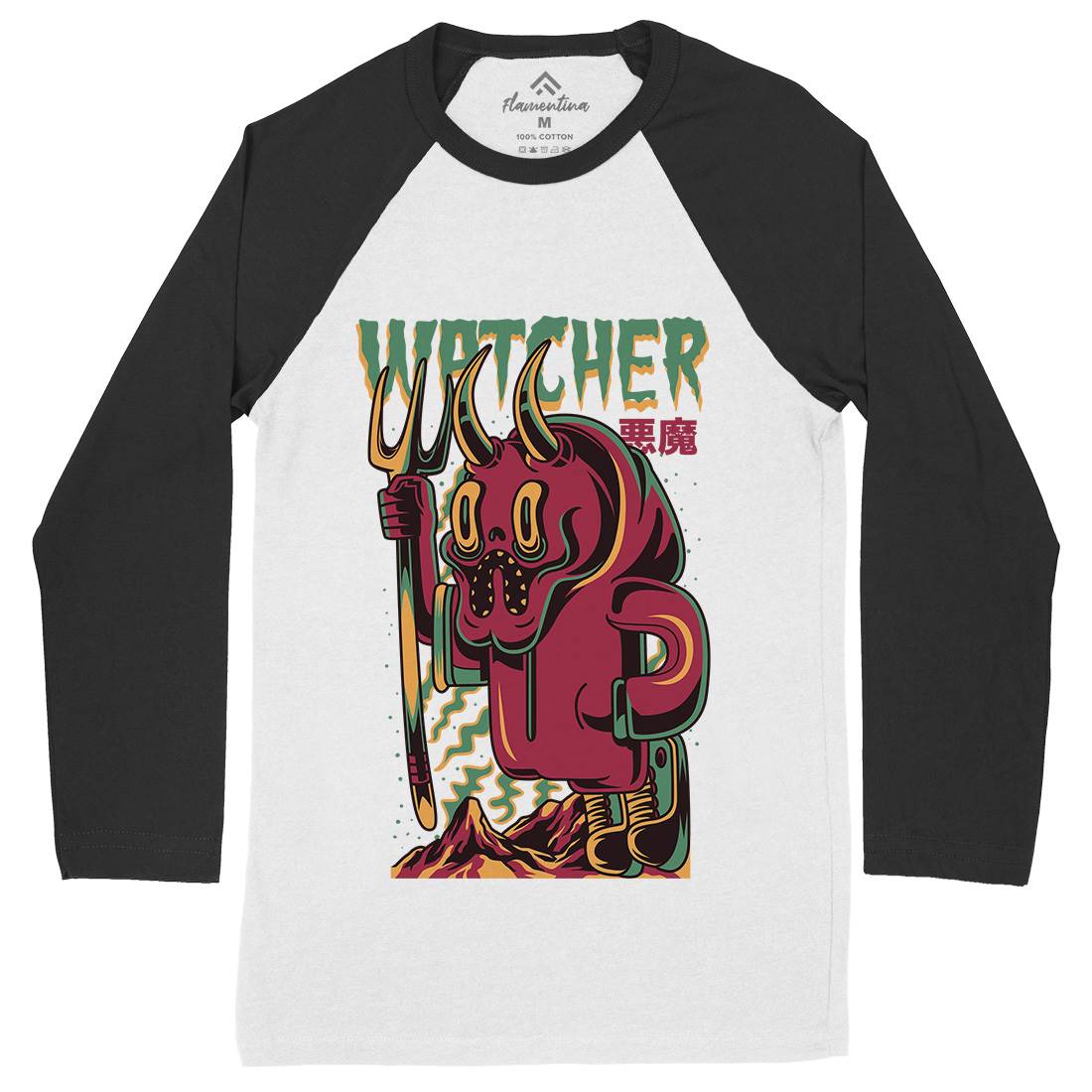 Witcher Mens Long Sleeve Baseball T-Shirt Horror D885