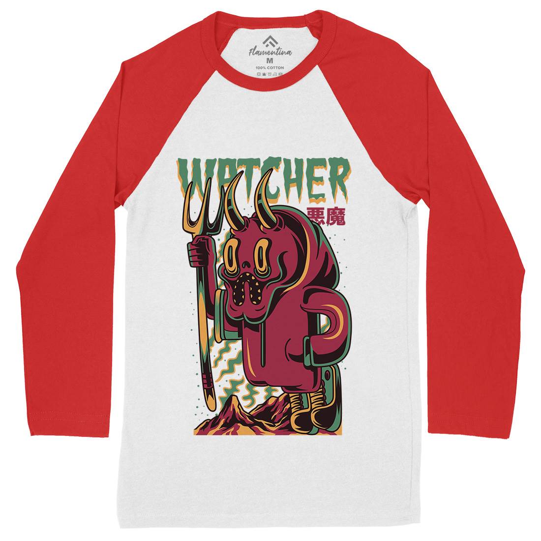 Witcher Mens Long Sleeve Baseball T-Shirt Horror D885