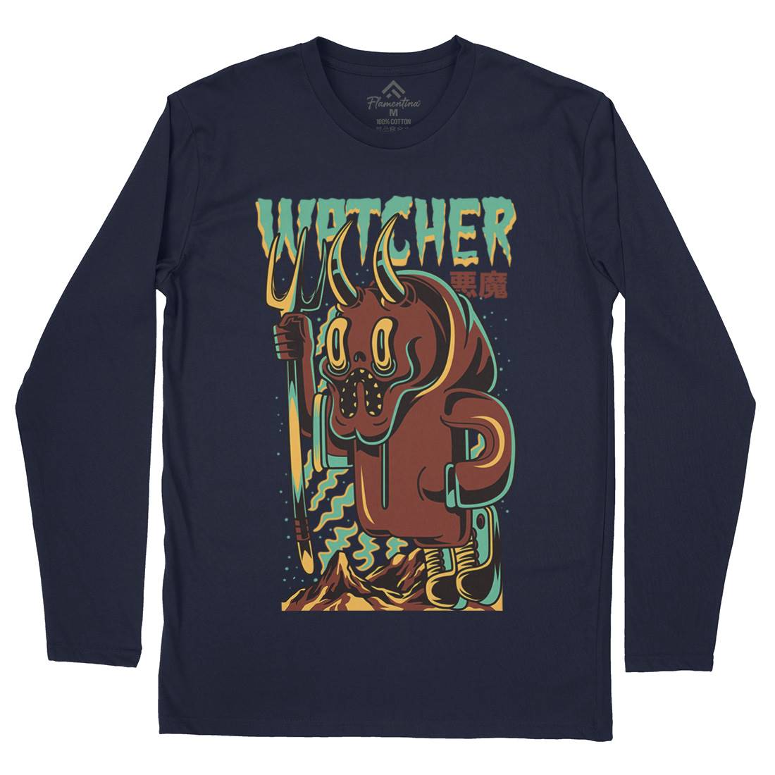 Witcher Mens Long Sleeve T-Shirt Horror D885