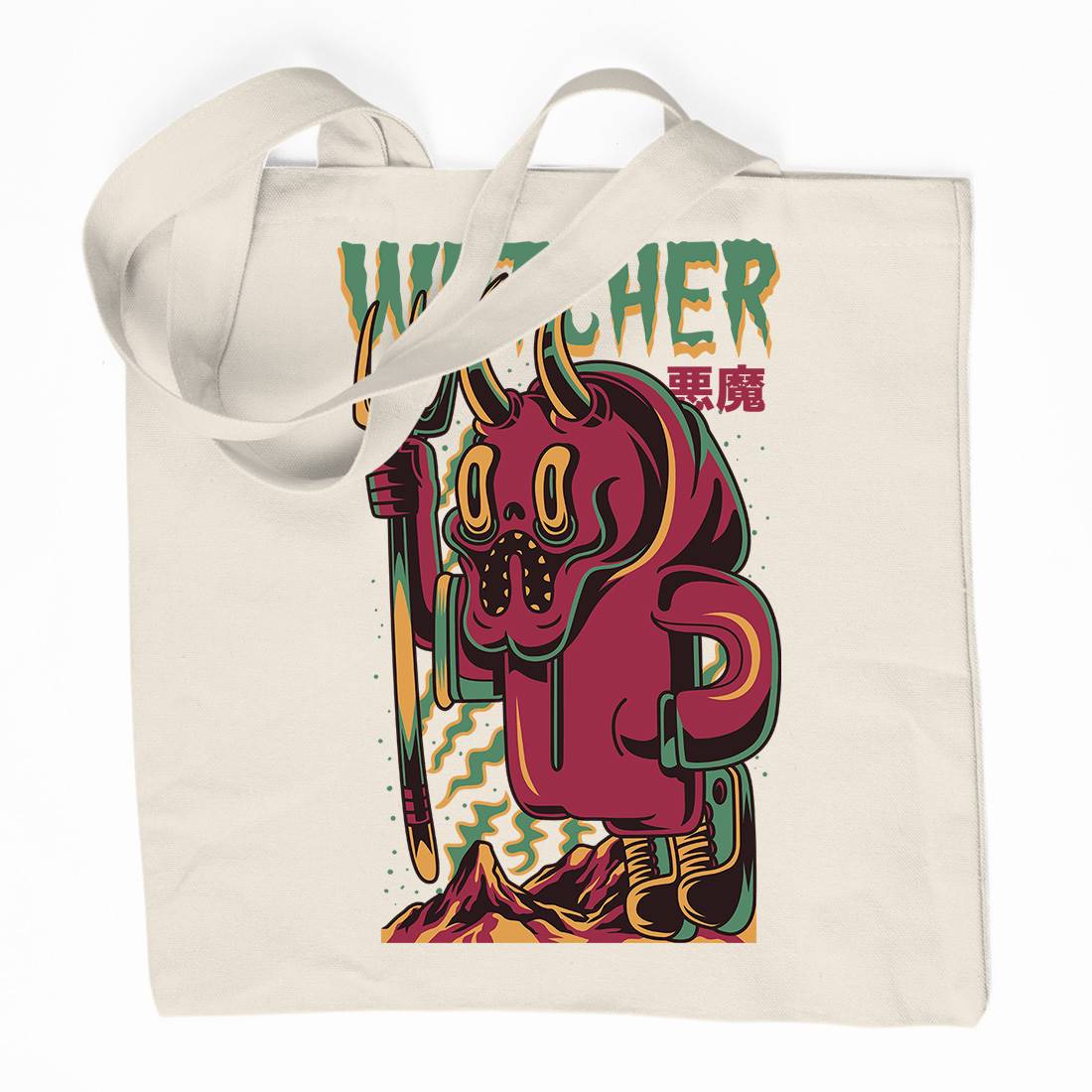 Witcher Organic Premium Cotton Tote Bag Horror D885