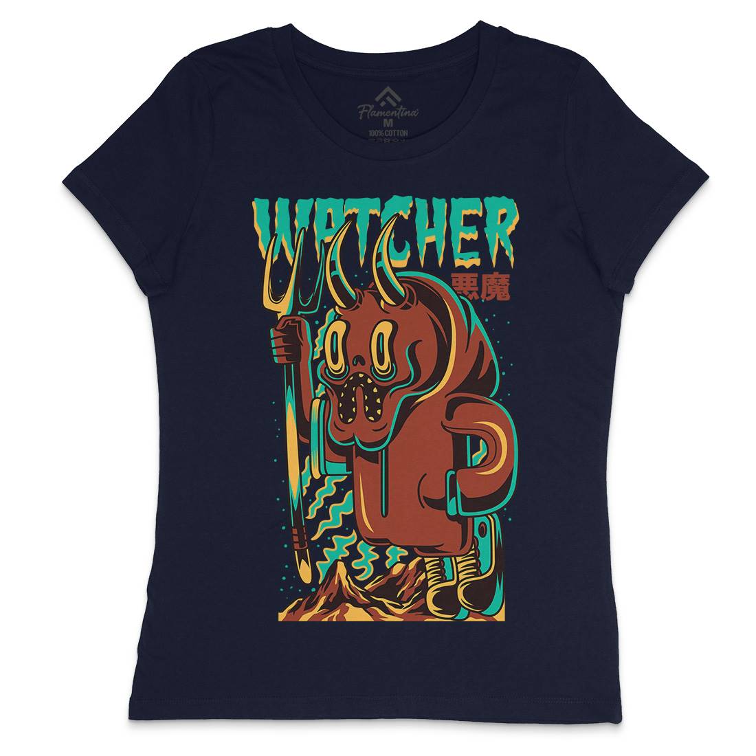 Witcher Womens Crew Neck T-Shirt Horror D885
