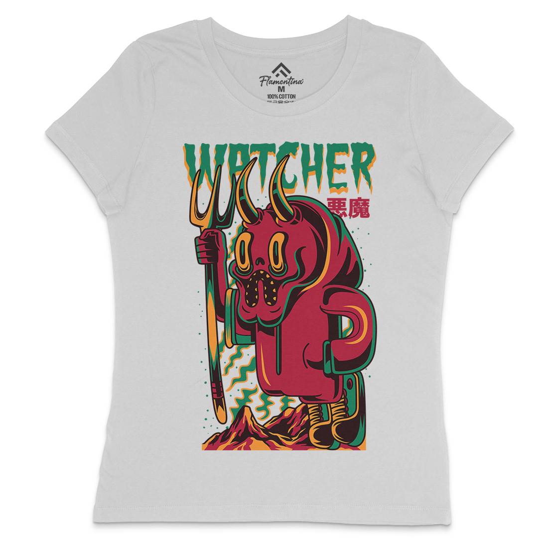 Witcher Womens Crew Neck T-Shirt Horror D885
