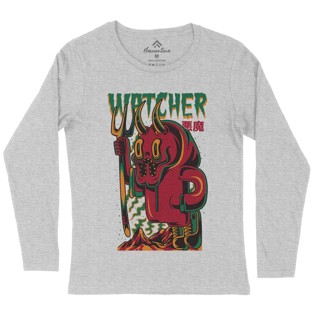 Witcher Womens Long Sleeve T-Shirt Horror D885