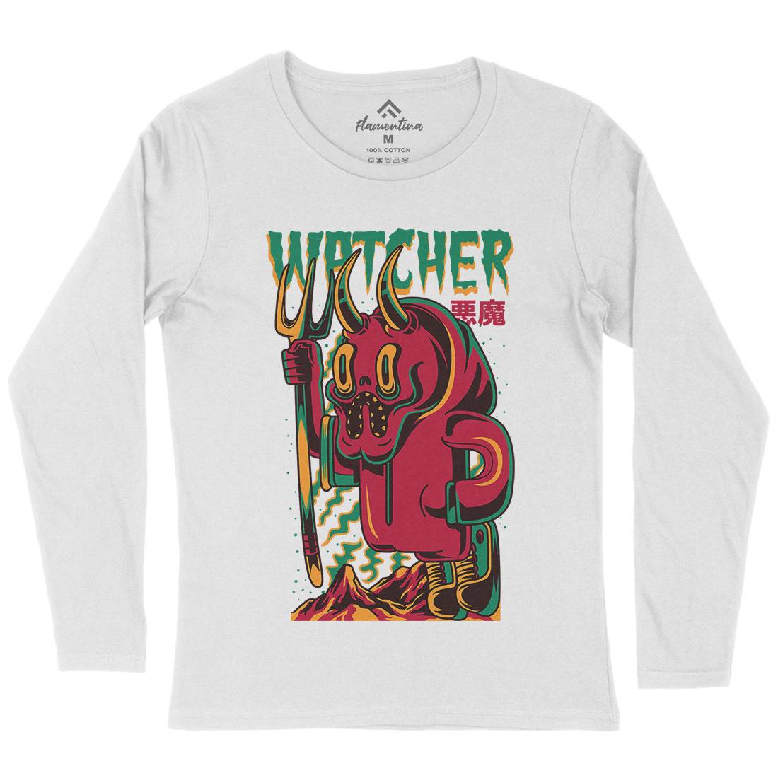 Witcher Womens Long Sleeve T-Shirt Horror D885