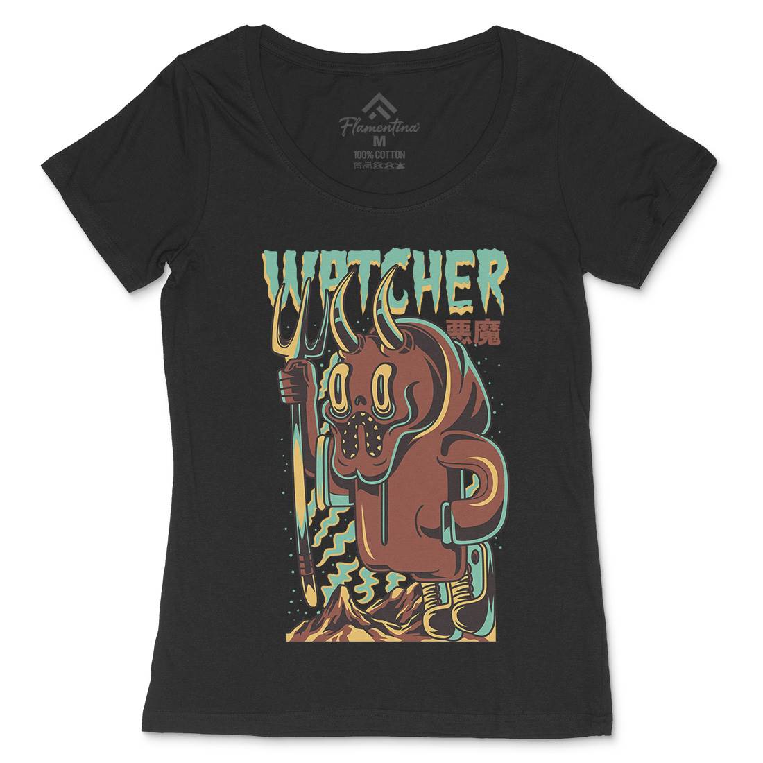 Witcher Womens Scoop Neck T-Shirt Horror D885