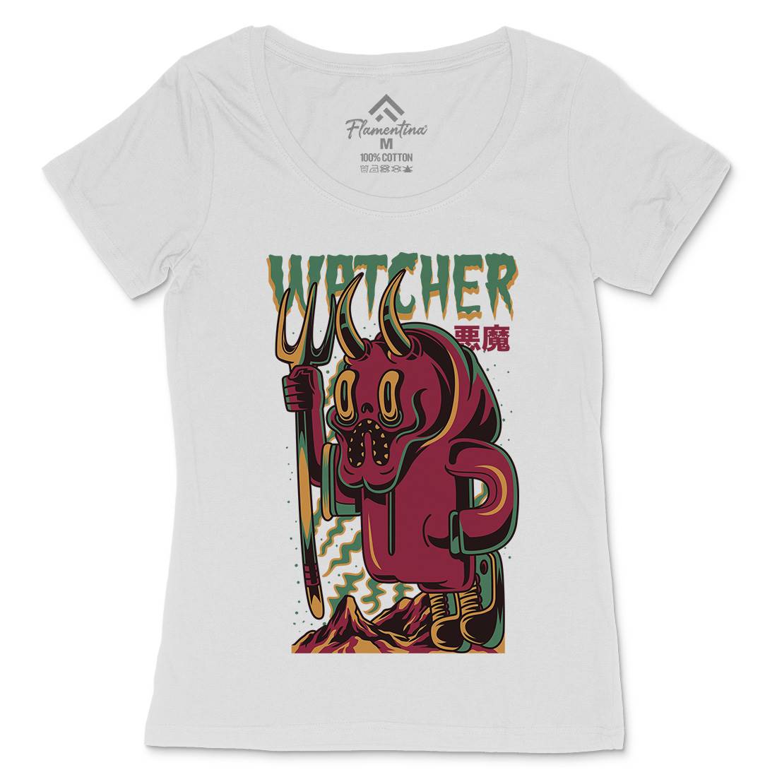 Witcher Womens Scoop Neck T-Shirt Horror D885