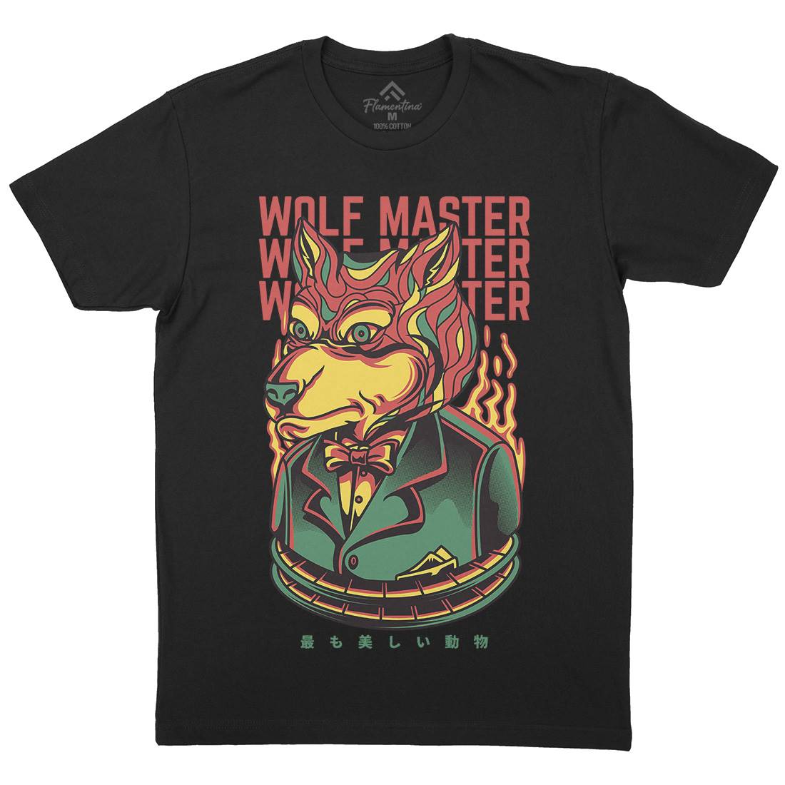 Wolf Master Mens Crew Neck T-Shirt Animals D886