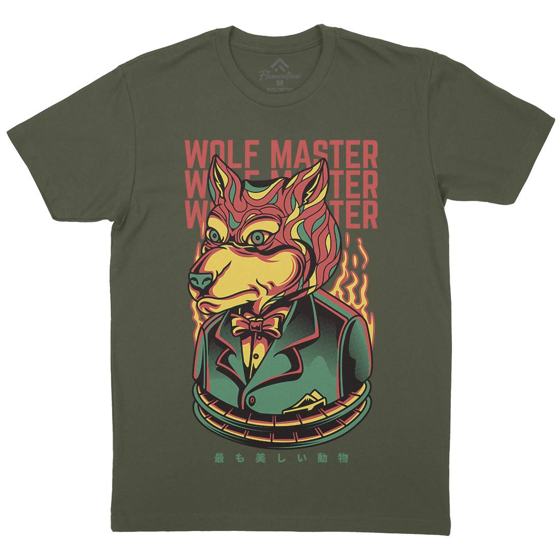 Wolf Master Mens Crew Neck T-Shirt Animals D886