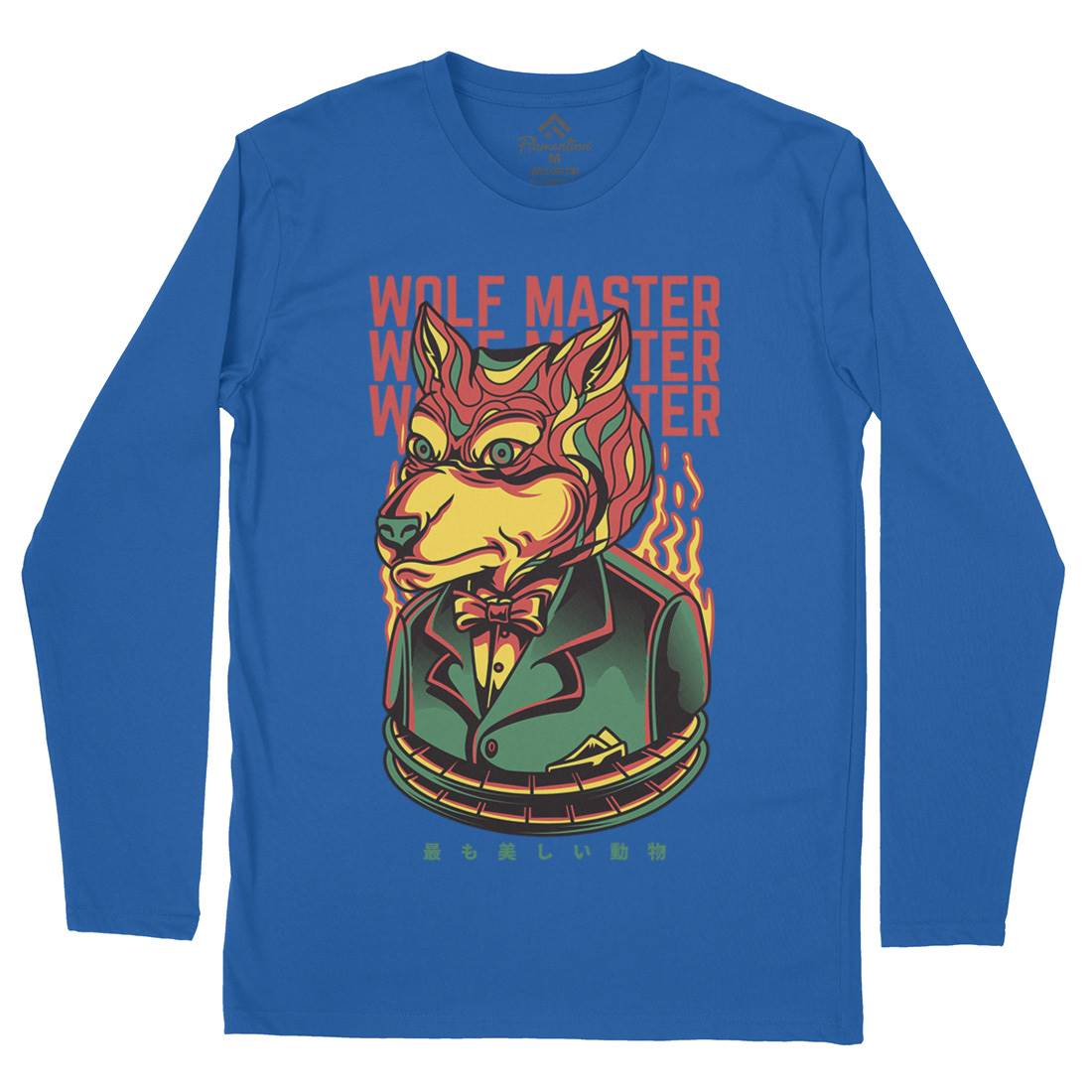 Wolf Master Mens Long Sleeve T-Shirt Animals D886