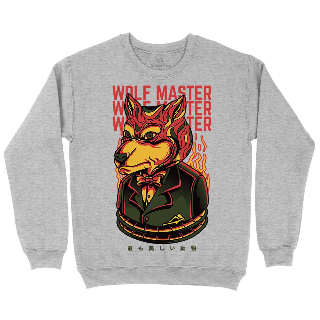 Wolf Master Mens Crew Neck Sweatshirt Animals D886