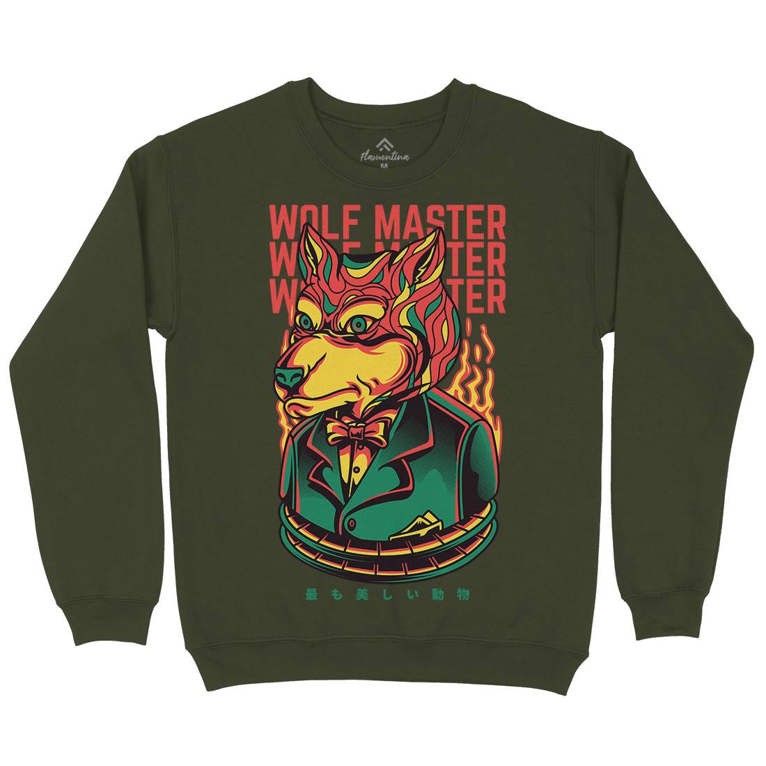 Wolf Master Mens Crew Neck Sweatshirt Animals D886