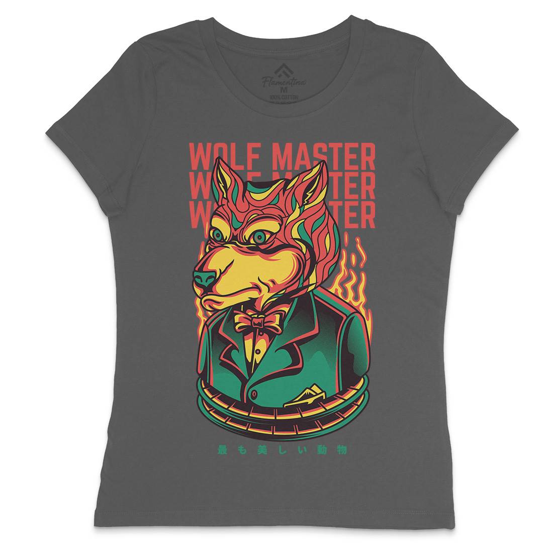 Wolf Master Womens Crew Neck T-Shirt Animals D886