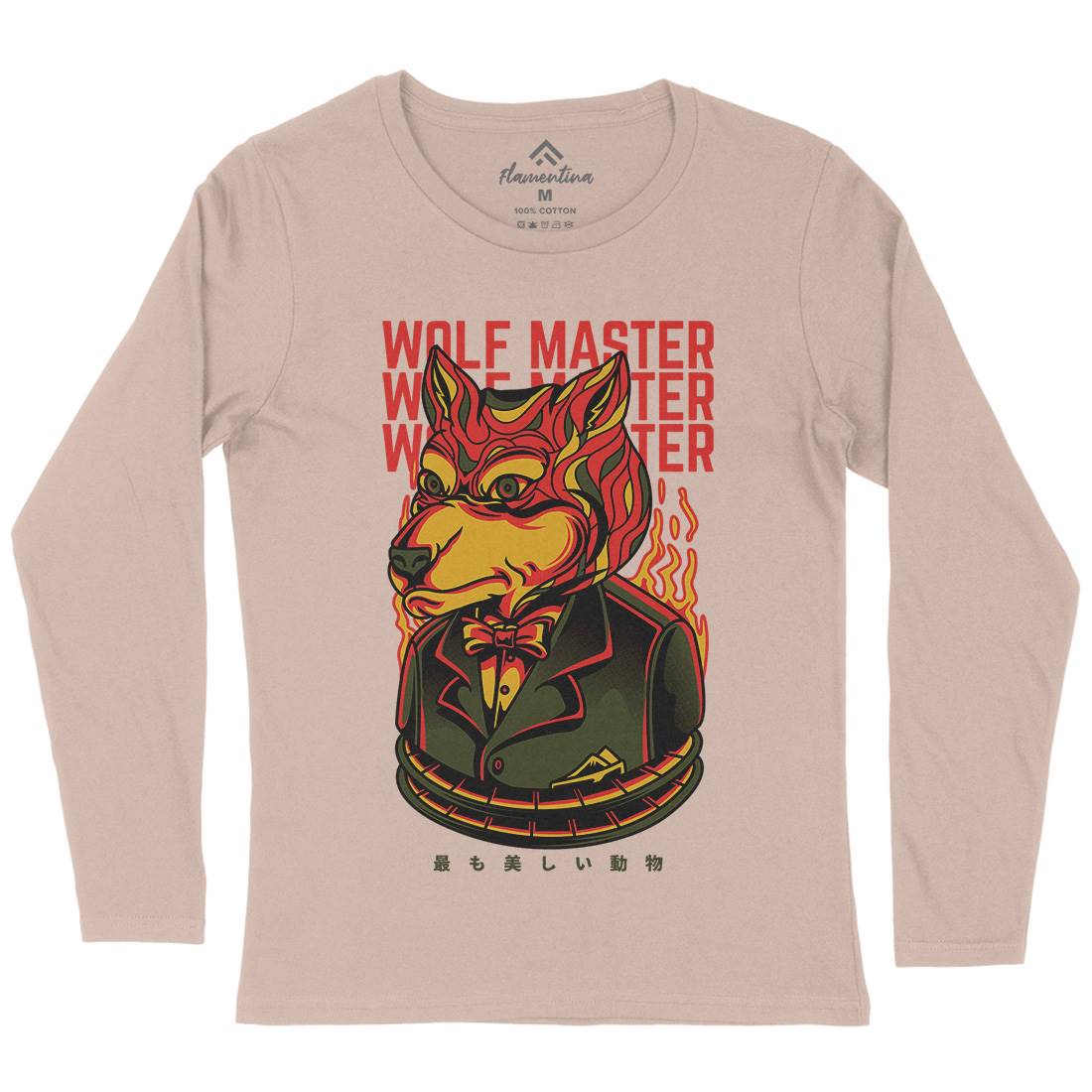 Wolf Master Womens Long Sleeve T-Shirt Animals D886