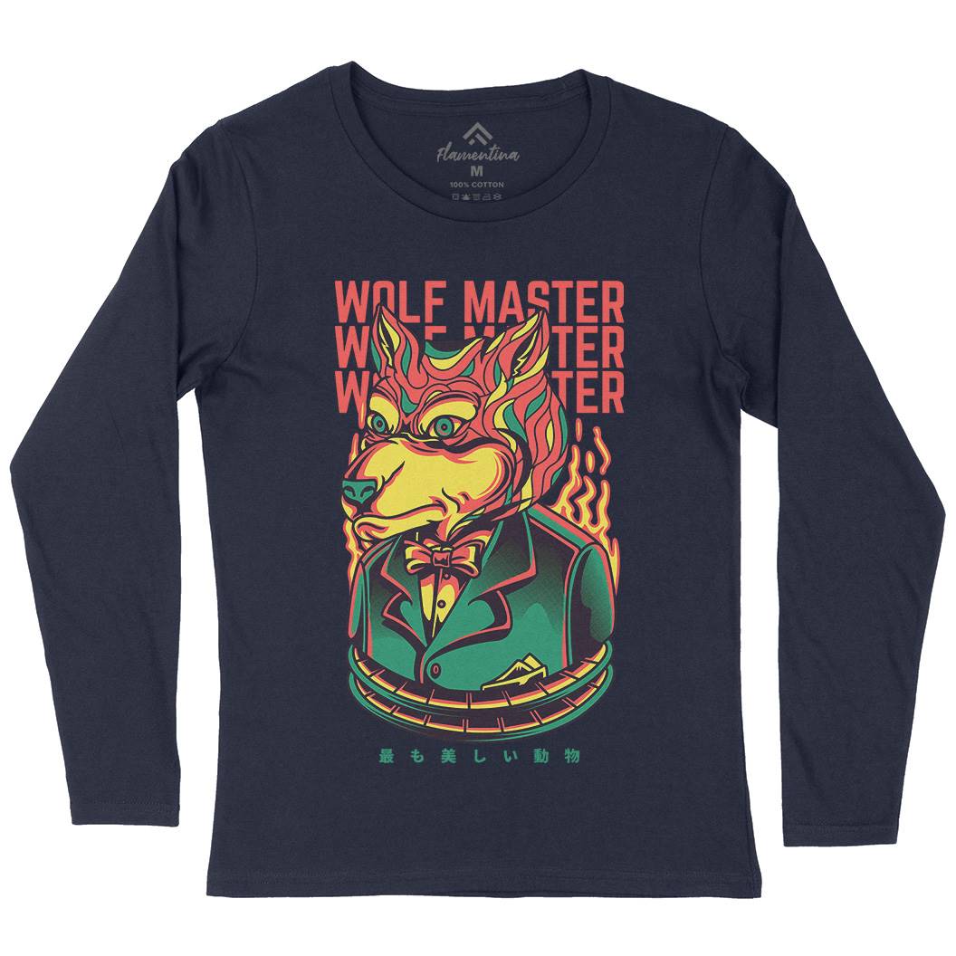 Wolf Master Womens Long Sleeve T-Shirt Animals D886