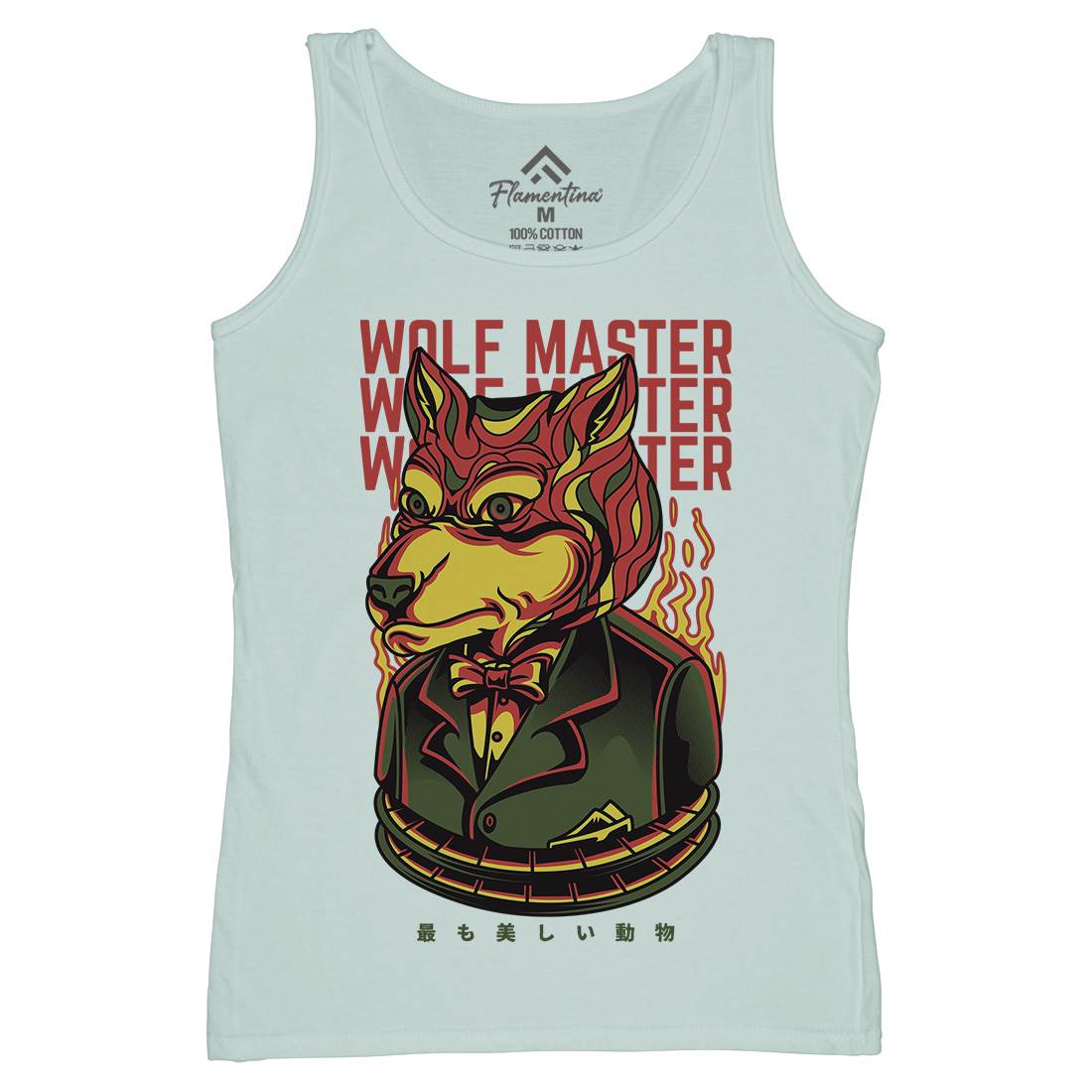 Wolf Master Womens Organic Tank Top Vest Animals D886