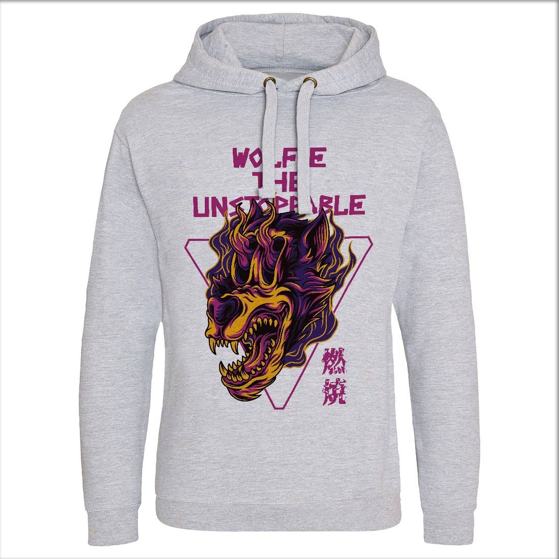 Wolf Skull Mens Hoodie Without Pocket Horror D887