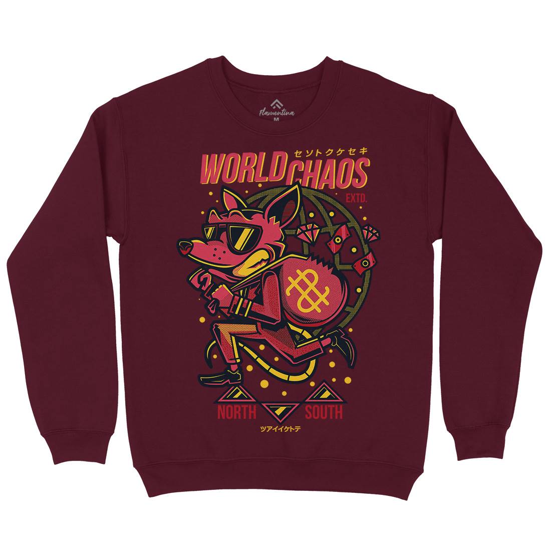World In Chaos Kids Crew Neck Sweatshirt Illuminati D890