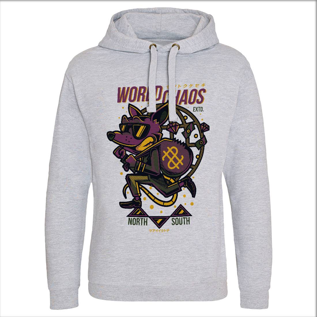 World In Chaos Mens Hoodie Without Pocket Illuminati D890