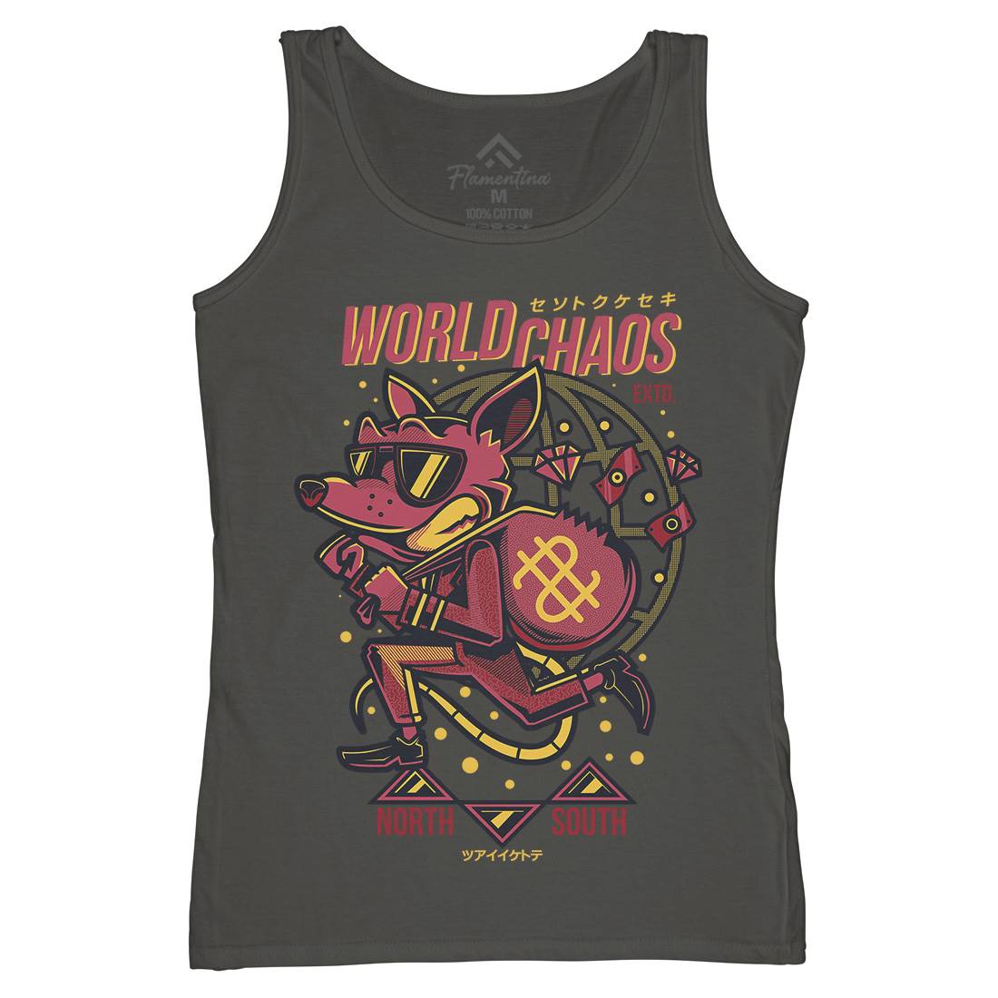 World In Chaos Womens Organic Tank Top Vest Illuminati D890