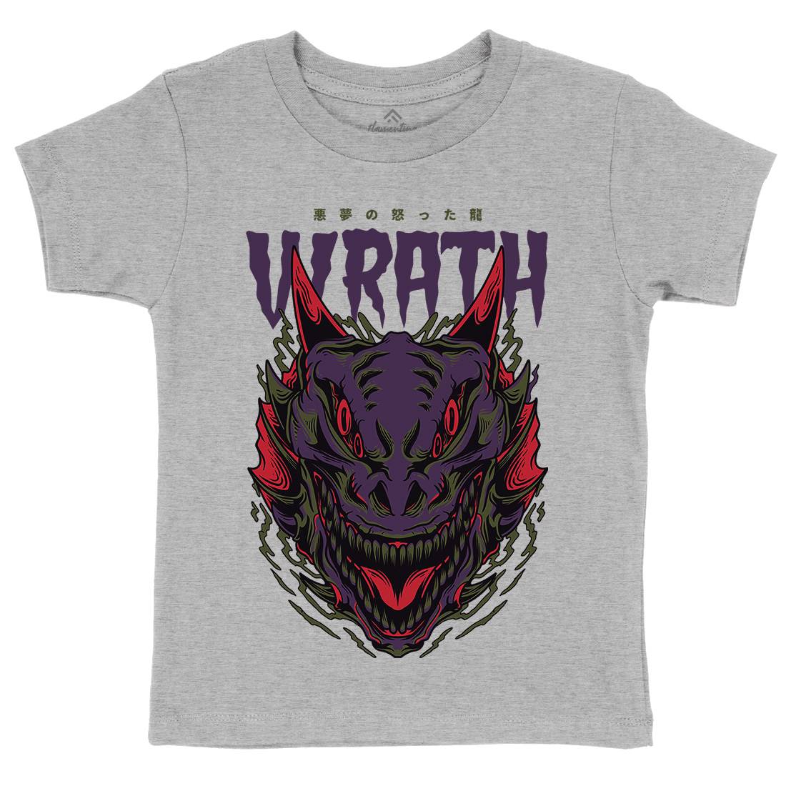 Wrath Monster Kids Organic Crew Neck T-Shirt Horror D891