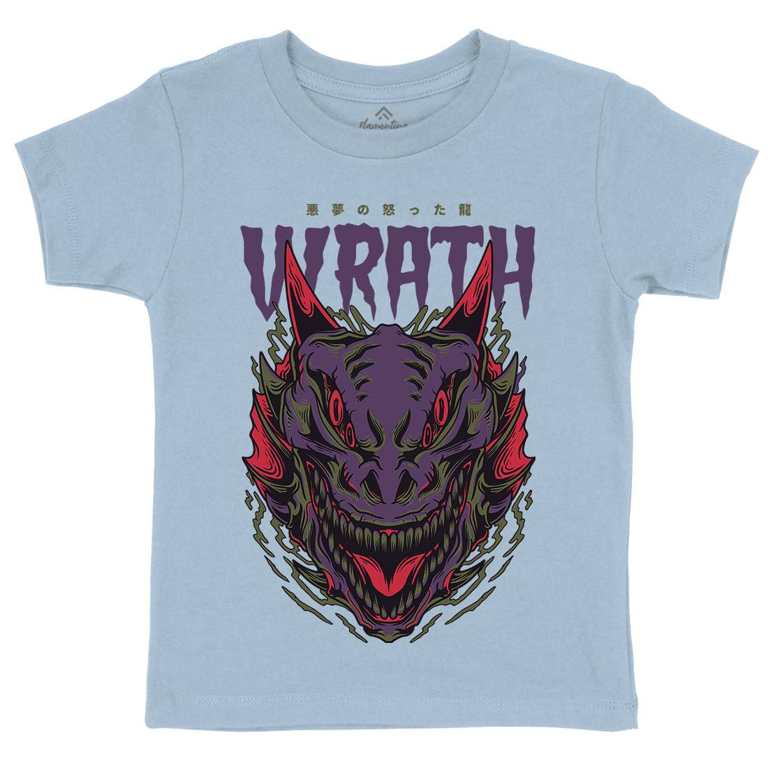 Wrath Monster Kids Organic Crew Neck T-Shirt Horror D891