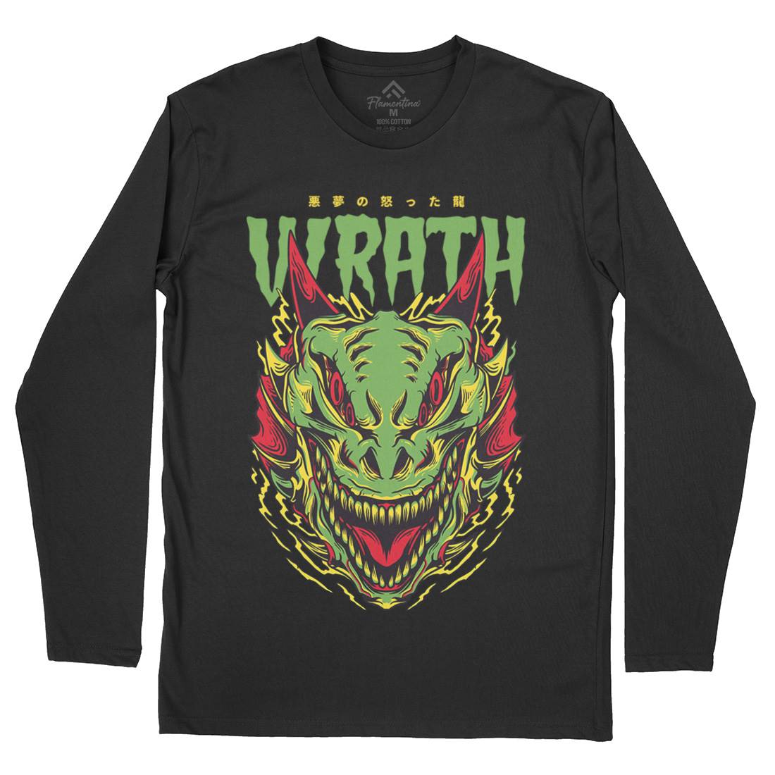 Wrath Monster Mens Long Sleeve T-Shirt Horror D891