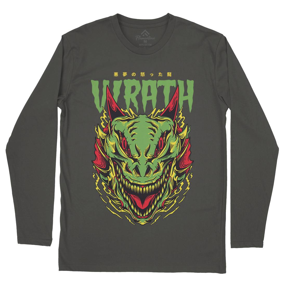 Wrath Monster Mens Long Sleeve T-Shirt Horror D891