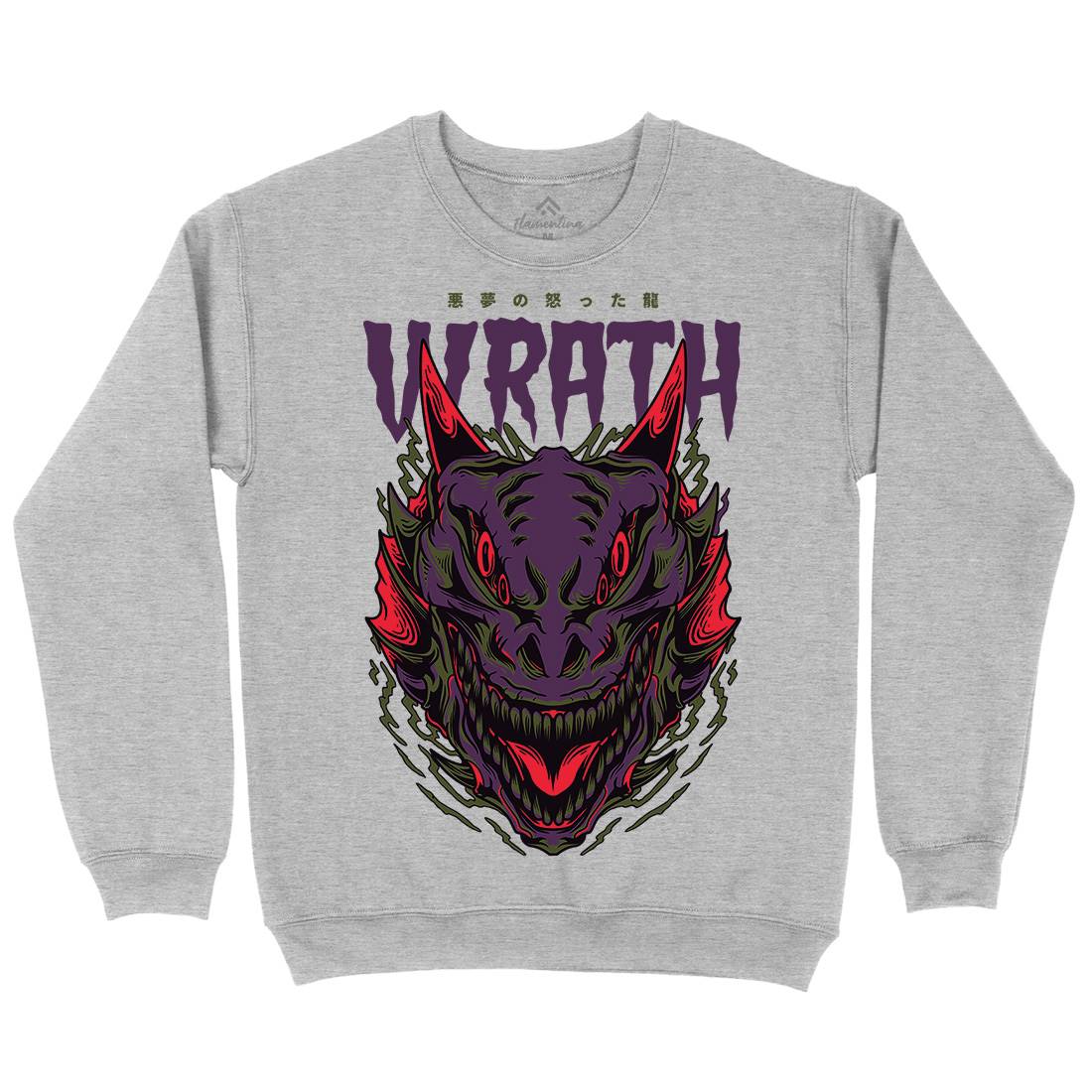 Wrath Monster Mens Crew Neck Sweatshirt Horror D891