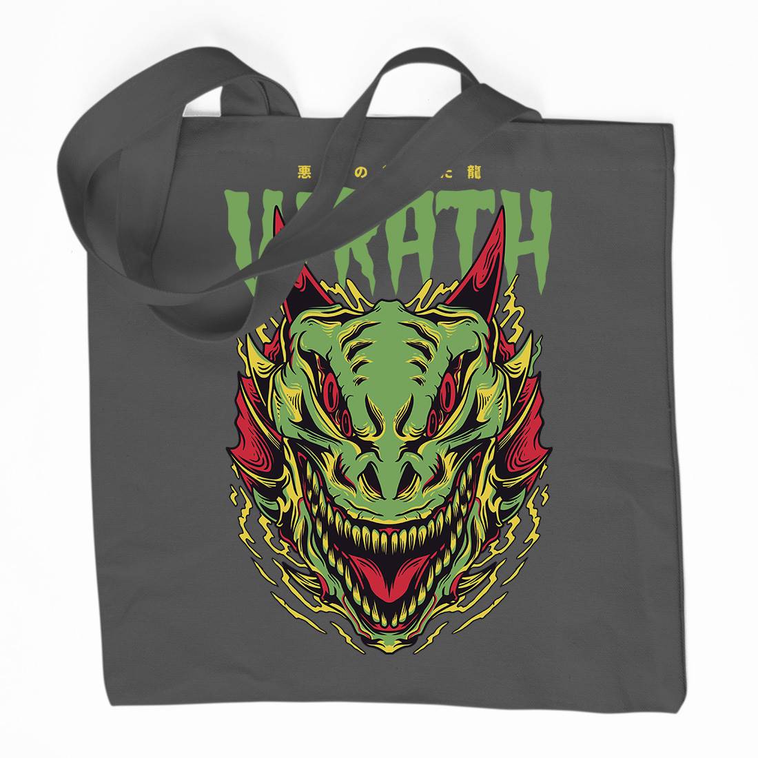 Wrath Monster Organic Premium Cotton Tote Bag Horror D891